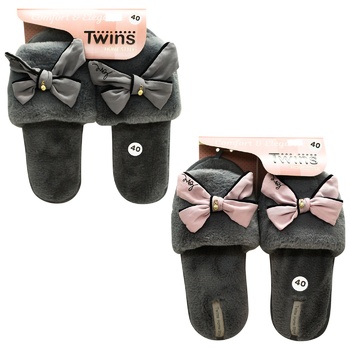 Twins Women's Home Slippers cotton s.40 pink/gray - buy, prices for MegaMarket - photo 1