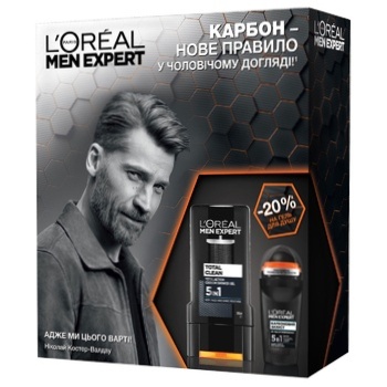 Набір подарунковий L`Oreal Paris Men Expert Карбоновий захист - купити, ціни на METRO - фото 1