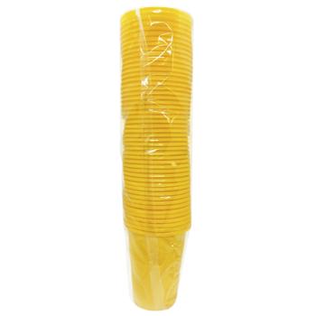 Yellow Plastic Cups 200ml 50pcs 34901A-11 - buy, prices for COSMOS - photo 1
