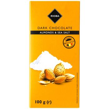 Rioba Dark Chocolate with Almonds and Sea Salt 57% 100g - buy, prices for METRO - photo 1