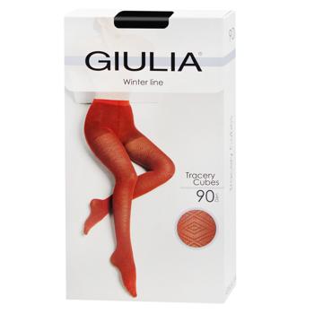 Giulia Tracery Cubes 90 Den Women's Tights s.3 Black - buy, prices for - photo 2