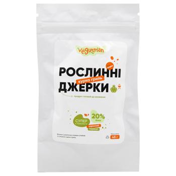 Джерки рослинні Vegurman смак курка гриль 45г