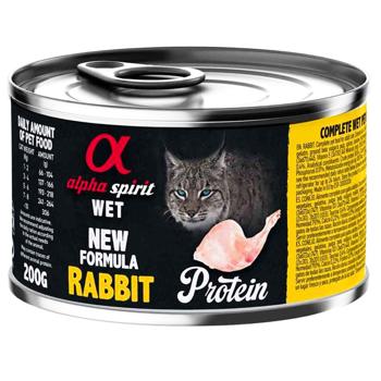 Вологий корм для котів Alpha Spirit Adult 200 г - кролик - купити, ціни на MasterZoo - фото 1