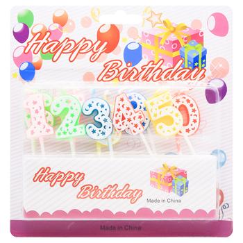 Свічки для торту Зед Цифри 12шт - купити, ціни на ЕКО Маркет - фото 1