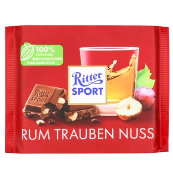 Шоколад молочний Ritter Sport з ямайським ромом, родзинками та горіхами 100г - купити, ціни на Auchan - фото 2