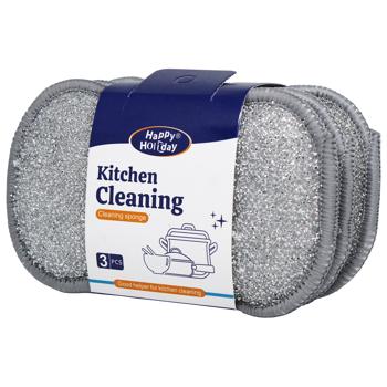 Губки кухонні 3шт 34841 E-129х95 И857 - купити, ціни на КОСМОС - фото 5