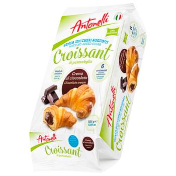 Antonelli Croissants with Chocolate Filling without Sugar 252g - buy, prices for - photo 1