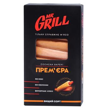 Сосиски Mr.Grill Прем'єра варені вищий сорт 330г - купити, ціни на Чудо Маркет - фото 1