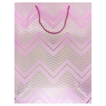 Пакет подарочный Зигзаг 10331-50 31х40х12см - купить, цены на Чудо Маркет - фото 1