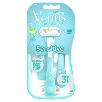 Gillette Venus Sensitive Women's Disposable Razors 3pcs - buy, prices for COSMOS - photo 1