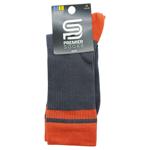 Шкарпетки Premier Socks чоловічі Рубчик контрастні п'ятка/мисок р.29 сірий + цеглистий