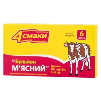 Бульйон 4Смаки Мясний 60г - купити, ціни на ULTRAMARKET - фото 1