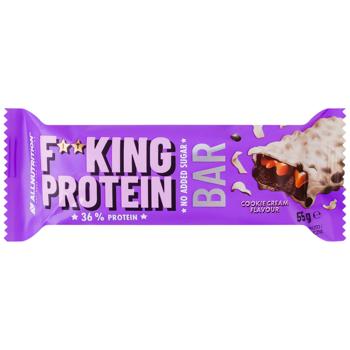 Батончик Allnutrition Fitking Delicious протеиновый со вкусом сливочного печенья 55г - купить, цены на Эпицентр FOOD - фото 1