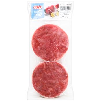 Тунец Vici медальоны из кусочков замороженный 300г - купить, цены на Auchan - фото 1