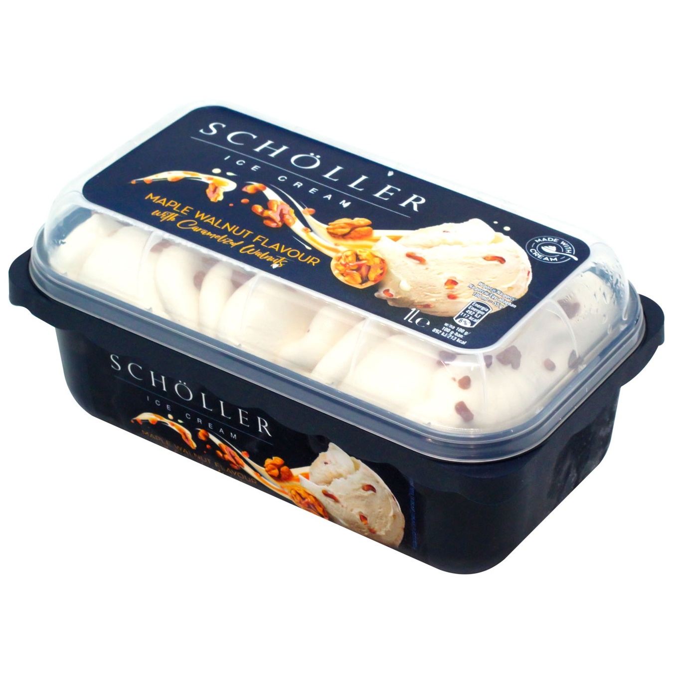 

Мороженое Scholler Кленовый сироп и грецкий орех 559г