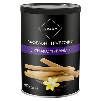 Вафельні трубочки Rioba ваніль 400г - купити, ціни на METRO - фото 1