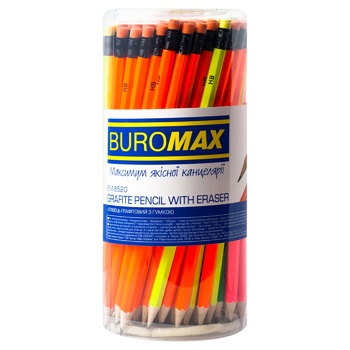 Buromax Neon Graphite Pencil with Eraser HB - buy, prices for METRO - photo 1