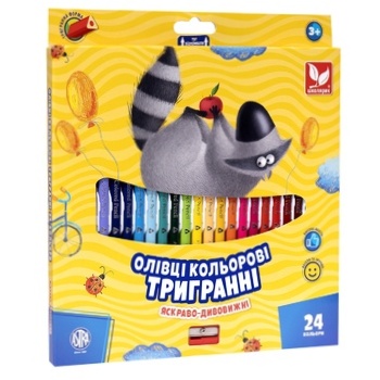 Shkolyaryk Three-sided Color Pencils 24pcs - buy, prices for Auchan - photo 1