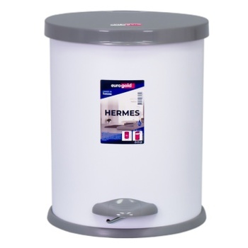 Eurogold Hermes White Trash Bin with Pedal 12l - buy, prices for Auchan - photo 1