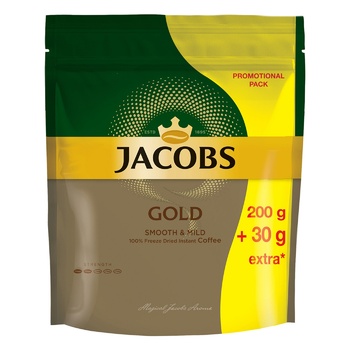 Кофе Jacobs Gold Smooth & Mild растворимый 230г - купить, цены на METRO - фото 1