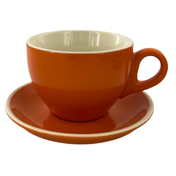 Rioba Orange Cup and Saucer 220ml - buy, prices for METRO - photo 1