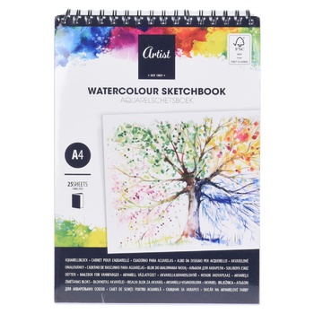 Artist Watercolour Sketchbook A4 25 sheets - buy, prices for METRO - photo 1