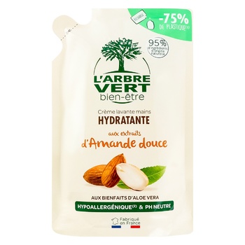 L'Arbre Vert Moisturising Cream Soap with Sweet Almond Extract 300ml - buy, prices for METRO - photo 2