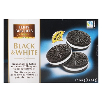 Feiny Biscuits Black and White Cookies 176g - buy, prices for Auchan - photo 2