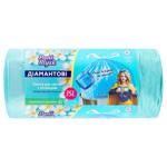 Пакети для смiття п/е з затяжкою «Діамантові» 35л арома Pani Blysk 12шт
