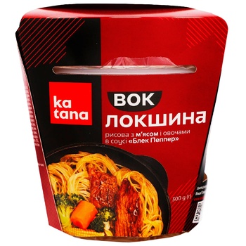 Katana with Meat and Vegetables in Black Pepper Sauce Thin Rice Noodles 300g - buy, prices for - photo 1