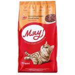 Корм сухой Мяу! с мясом, рисом и овощами для кошек 11кг