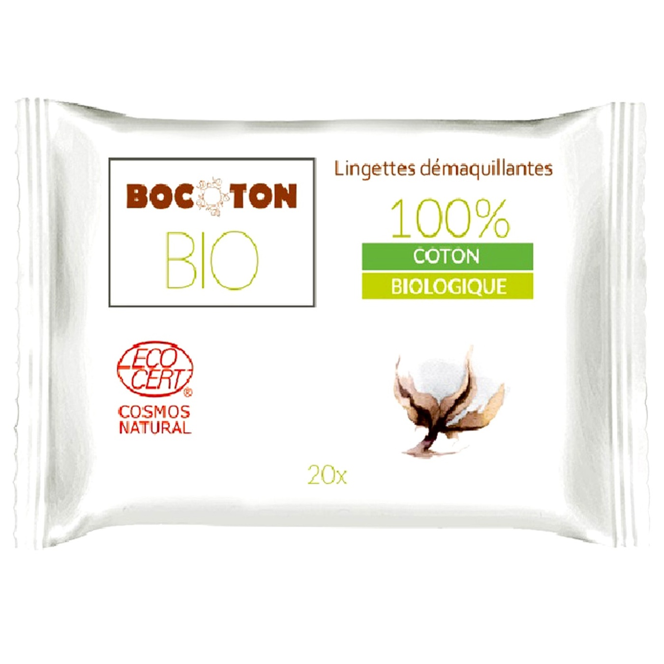 

Салфетки влажные Bocoton для снятия макияжа 20шт
