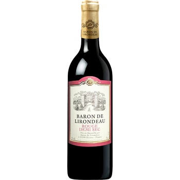 Baron de Lirondeau Red Semidry Wine 11% 0.75l - buy, prices for ULTRAMARKET - photo 2