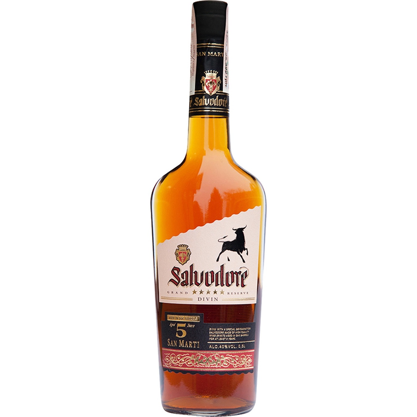 

Коньяк Divin Salvodore 5 років 40% 0,5л