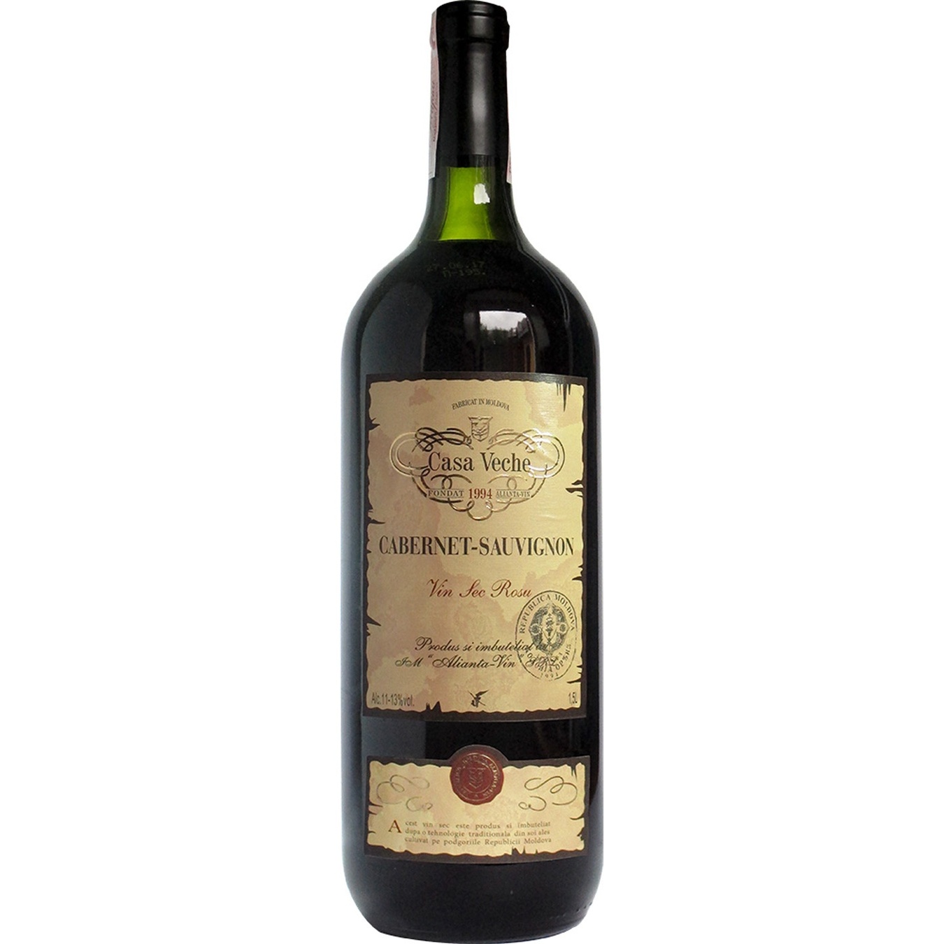 

Вино Casa Veche Cabernet Sauvignon Magnum красное сухое 11-13% 1,5л