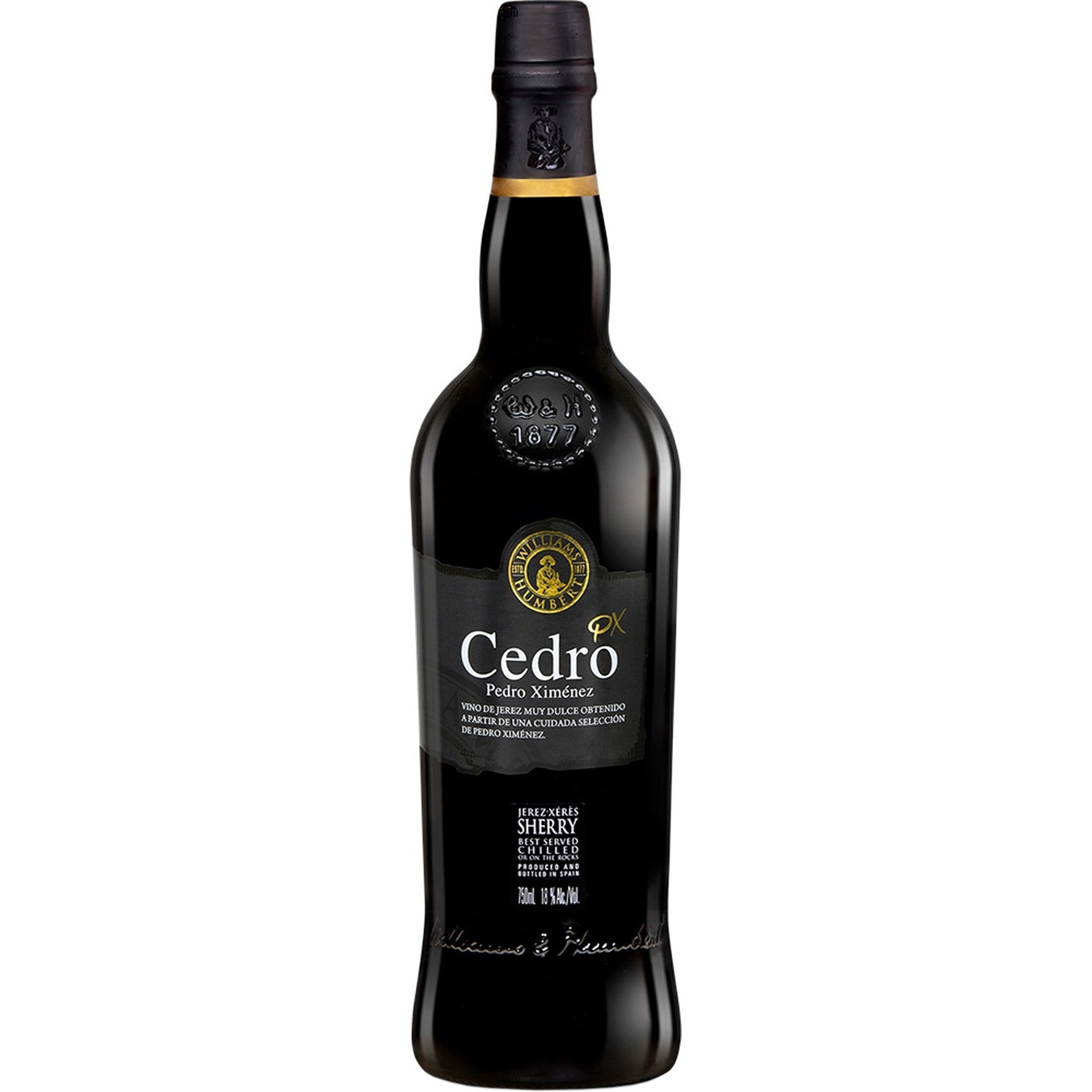 

Херес Williams Humbert Cedro Pedro Ximenez белый крепленый 18% 0,75л