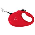 Collar Roulette Leash with Ribbon XS Up to 12kg 3m Red