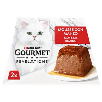 Gourmet Revelations Mousse with Beef and Gravy Wet Food for Adult Cats 57g x 2pcs - buy, prices for MasterZoo - photo 2