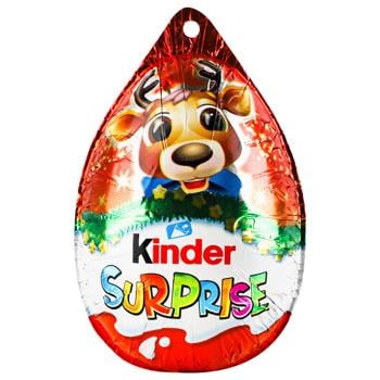 Kinder Surprise New Year's Egg from Milk Chocolate with Toy 21g - buy, prices for METRO - photo 1