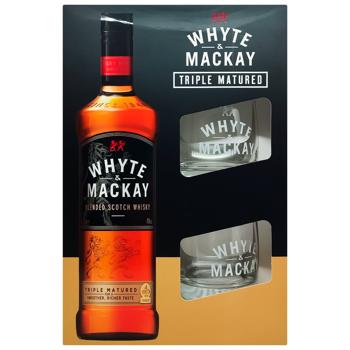 Виски White&Mackay 40% 0,7л + 2 стакана в коробке - купить, цены на Идеал - фото 2