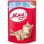 Корм влажный Мяу! с рыбой для кошек 85г