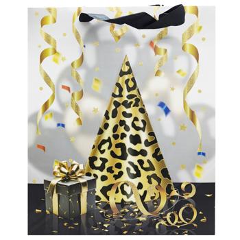 Пакет подарочный бумажный 26*32*10см 052M-5985 - купить, цены на КОСМОС - фото 1