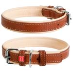 Ошейник для собак Collar Soft кожаный 30-39см/20мм коричневый