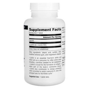 Source Naturals L-Lysine 1000mg 100 tablets - buy, prices for Biotus - photo 2