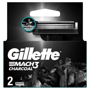 Касети змінні Gillette Mach3 Деревне вугілля 2шт - купити, ціни на - фото 3