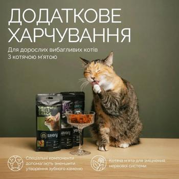 Savory Crunchy Balls Snack ласощі для котів 60 г - котяча м'ята - купить, цены на MasterZoo - фото 3