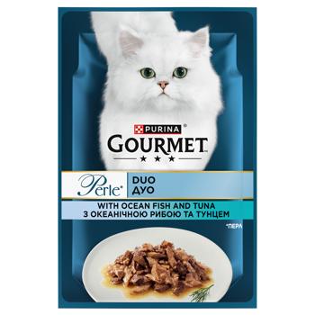 Gourmet Perle Duo Wet Food with Oceanic Fish and Tuna for Adult Cats 85g - buy, prices for Chudo Market - photo 2