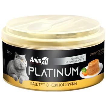 Корм влажный AnimAll Platinum Нежный паштет из курицы для взрослых кошек 70г - купить, цены на MasterZoo - фото 1