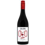 Вино Divin Pinot Noir червоне напівсухе безалкогольне 0,75л