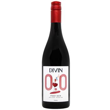 Divin Pinot Noir Non-Alcoholic Red Semi-Dry Wine 0.75l - buy, prices for MegaMarket - photo 1